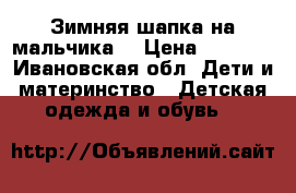 Зимняя шапка на мальчика  › Цена ­ 1 000 - Ивановская обл. Дети и материнство » Детская одежда и обувь   